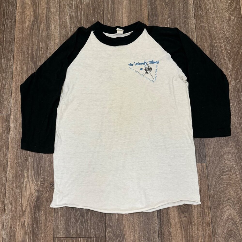 VTG Moody Blues 1981 Tour Shirt Men's Large Long Distance Voyager Rock Band Tee